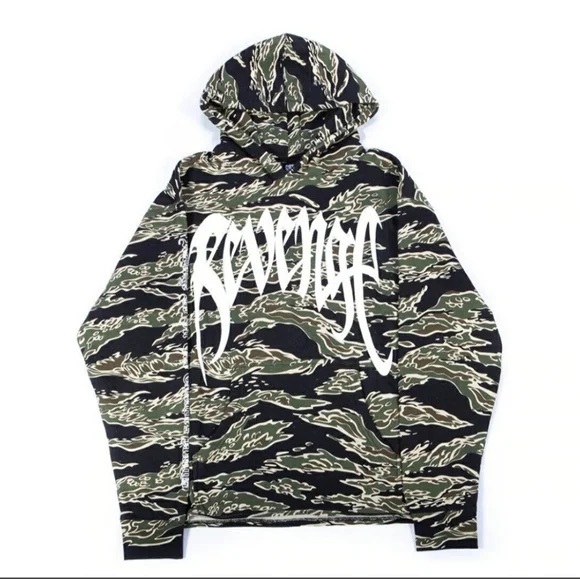 Revenge Tiger Camo Hoodie Sweatshirt Size: M